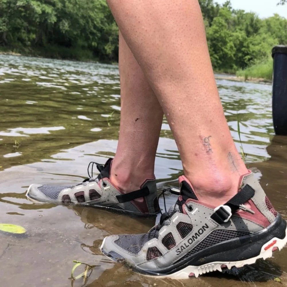 Salomon Gray and Black Athletic Shoes for Trail Running - Picture 6 of 13